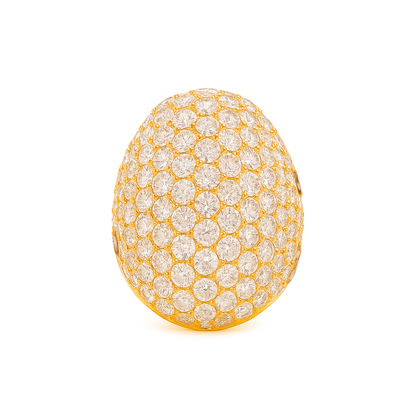 Diamond Whirl Ring | Total 18.80CT Natural | 18K Rose Gold