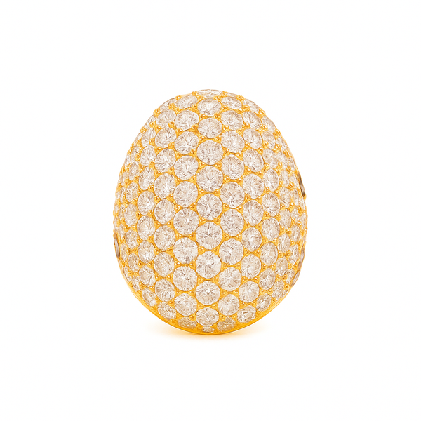 Diamond Whirl Ring | Total 18.80CT Natural | 18K Rose Gold