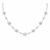 FLUTTER | 5.14 Ct Mixed Shape Diamond Station Necklace in 14K Yellow Gold