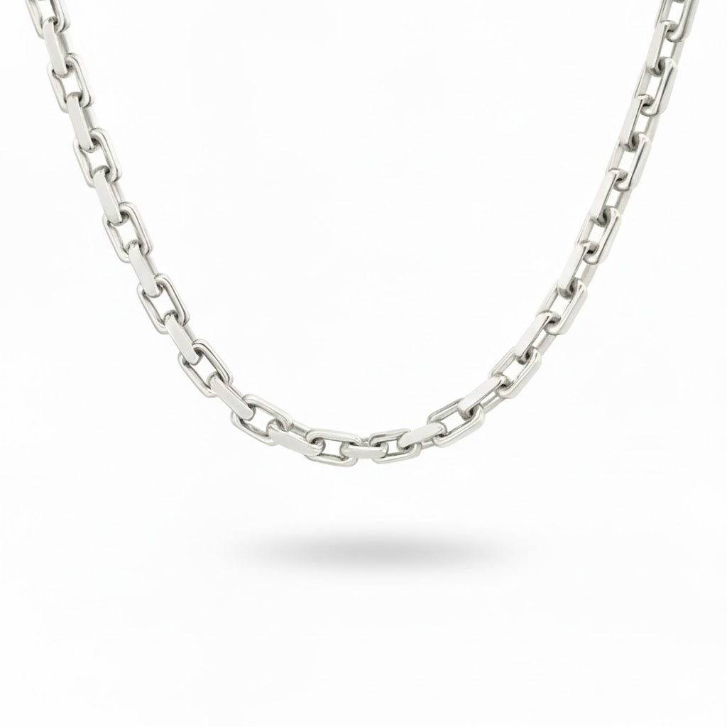 fortress | 188.40gm gauge wire chain in 14k white gold - lab grown diamond