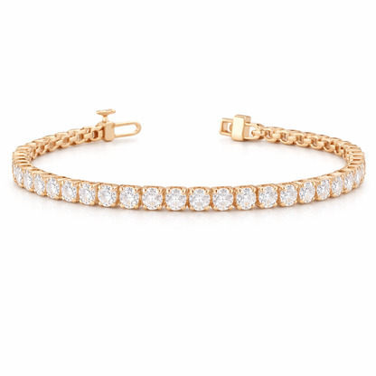 GENESIS | 5.52 Ct Round Diamond Tennis Bracelet in 14K Rose Gold
