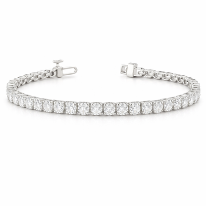 GENESIS | 5.52 Ct Round Diamond Tennis Bracelet in 14K White Gold