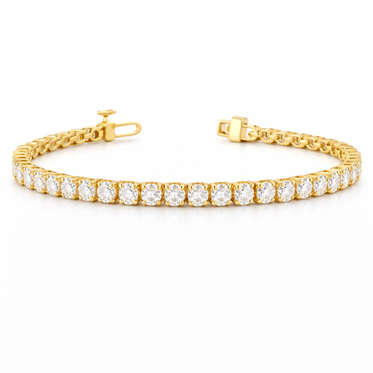 GENESIS | 5.52 Ct Round Diamond Tennis Bracelet in 14K Yellow Gold