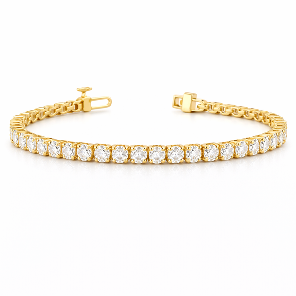 GENESIS | 5.52 Ct Round Diamond Tennis Bracelet in 14K Yellow Gold