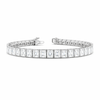GLACERA | 19.21 Ct Asscher Diamond Tennis Bracelet in  14K White Gold