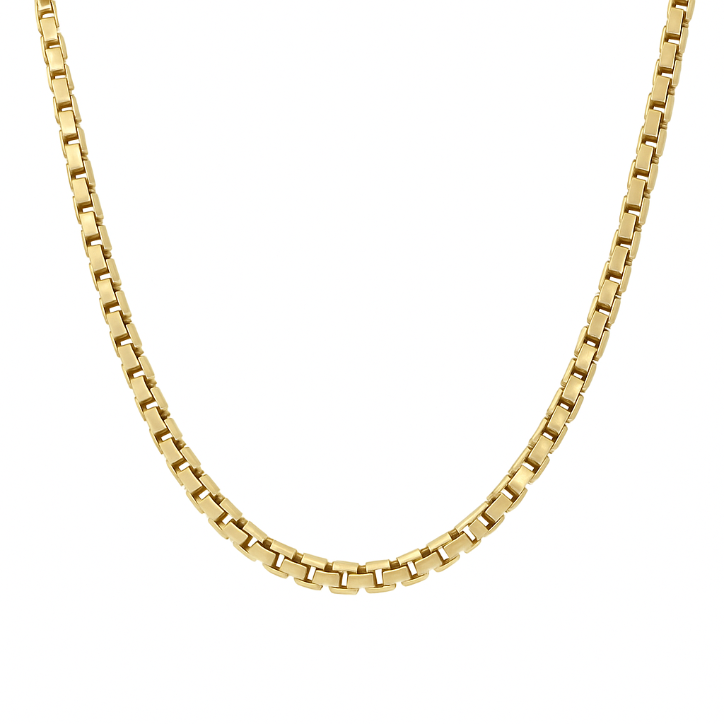 goliath | 143gm box chain in 14k yellow gold - lab grown diamond