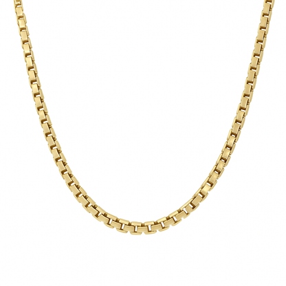 GOLIATH | 143gm Box Chain in 14K Yellow Gold - Lab Grown Diamond