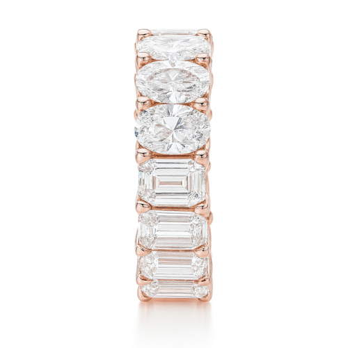 harmonia |  9.99 carat mixed-shape eternity band in 14k white gold - lab grown diamond