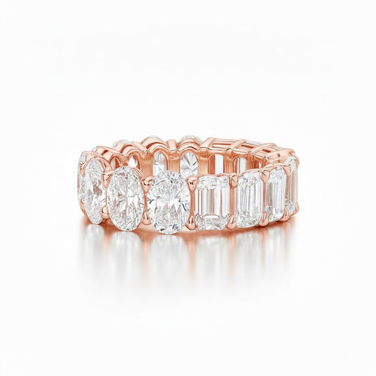 HARMONIA |  9.99 Carat Mixed-Shape Eternity Band in 14K White Gold - Lab Grown Diamond