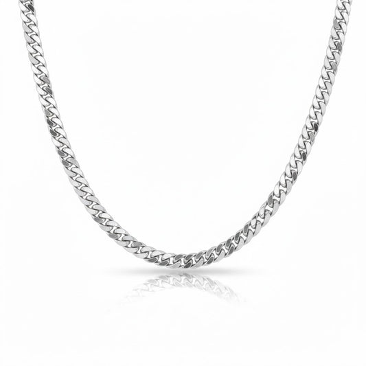 HERCULEAN | 214.70gm Curb Chain in 14K White Gold - Lab Grown Diamond