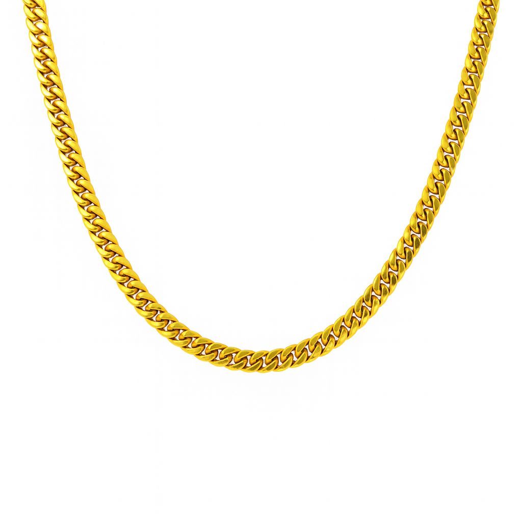 HERCULEAN | 214.70gm Curb Chain in 14K Yellow Gold - Lab Grown Diamond