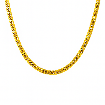 HERCULEAN | 214.70gm Curb Chain in 14K Yellow Gold - Lab Grown Diamond