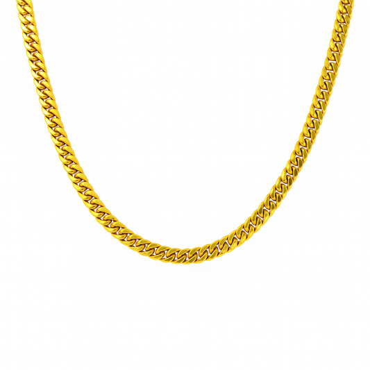 HERCULEAN | 214.70gm Curb Chain in 14K Yellow Gold - Lab Grown Diamond