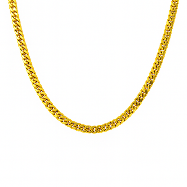 HERCULEAN | 214.70gm Curb Chain in 14K Yellow Gold - Lab Grown Diamond