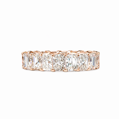 ICE | 8.46 Carat Radiant Cut Eternity Band In 18K Rose Gold - Lab Grown Diamond