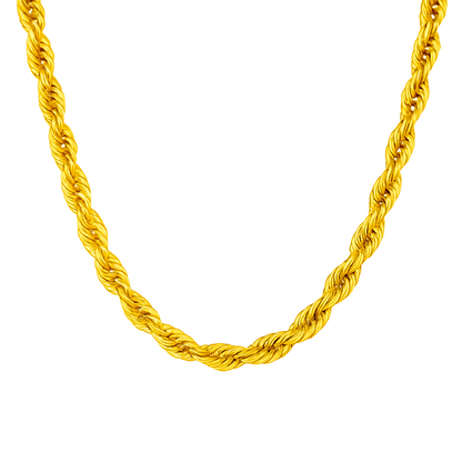 IMPERATOR | 107gm Rope Chain in 14K Yellow Gold - lab Grown Diamond