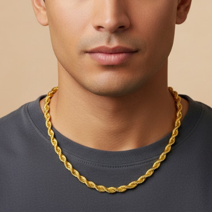 IMPERATOR | 107gm Rope Chain in 14K Yellow Gold - lab Grown Diamond