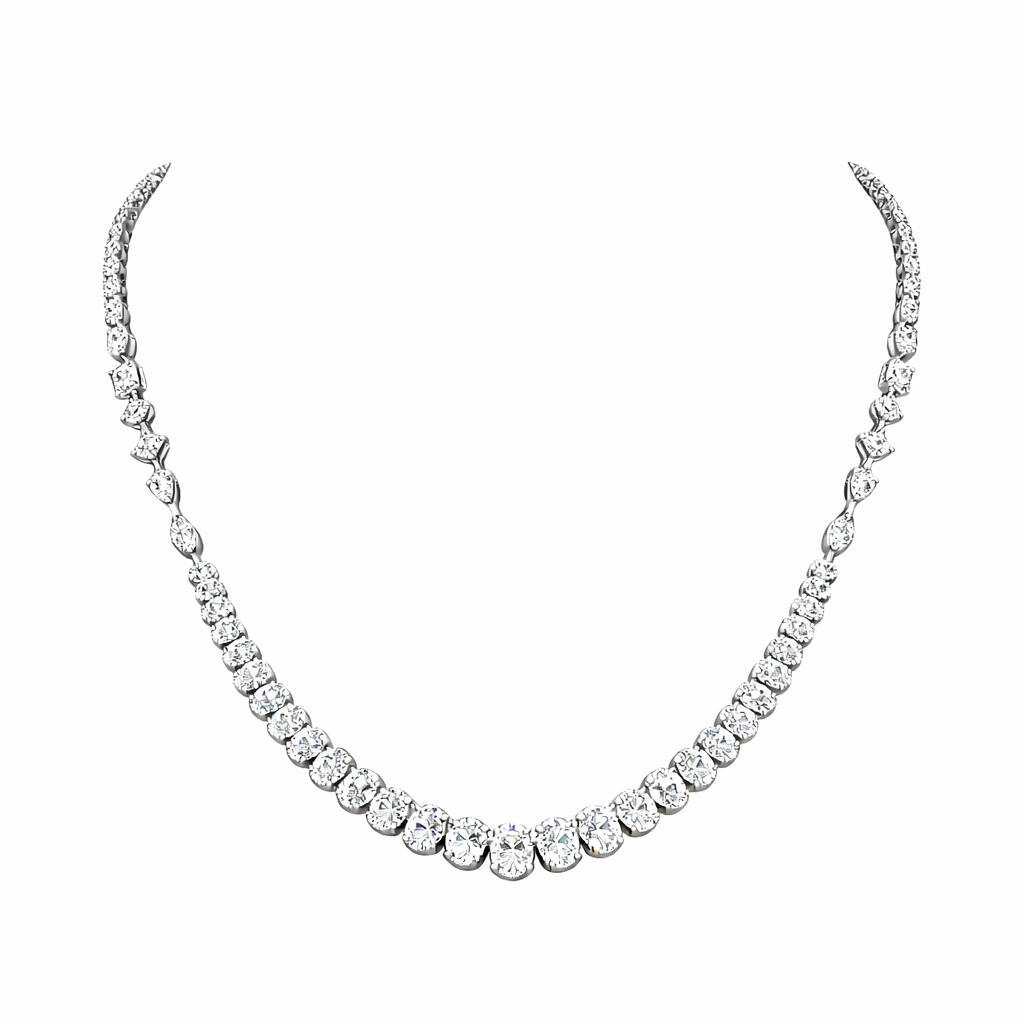 infinity | 14.38 ct mixed-shape diamond necklace in 14k white gold