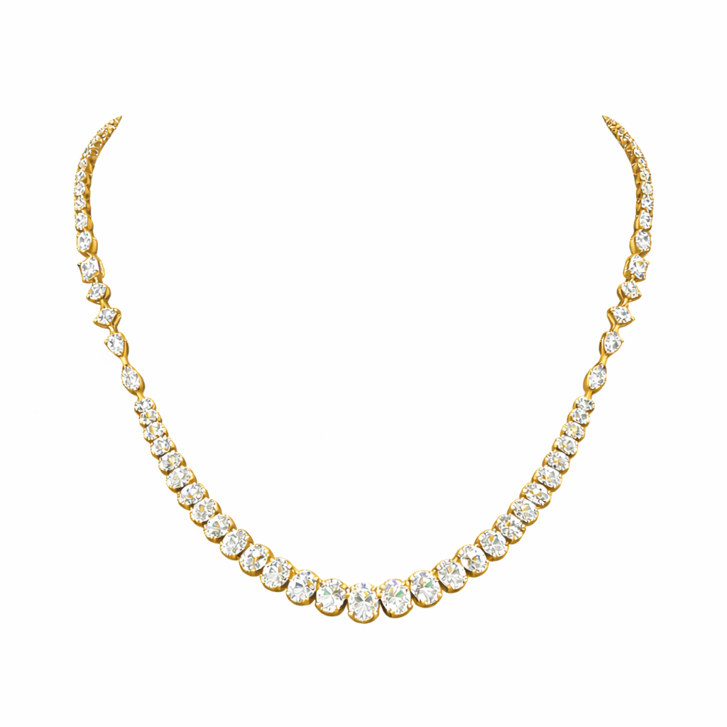 INFINITY | 14.38 Ct Mixed-Shape Diamond Necklace in 14K Yellow Gold