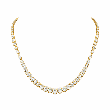 INFINITY | 14.38 Ct Mixed-Shape Diamond Necklace in 14K Yellow Gold