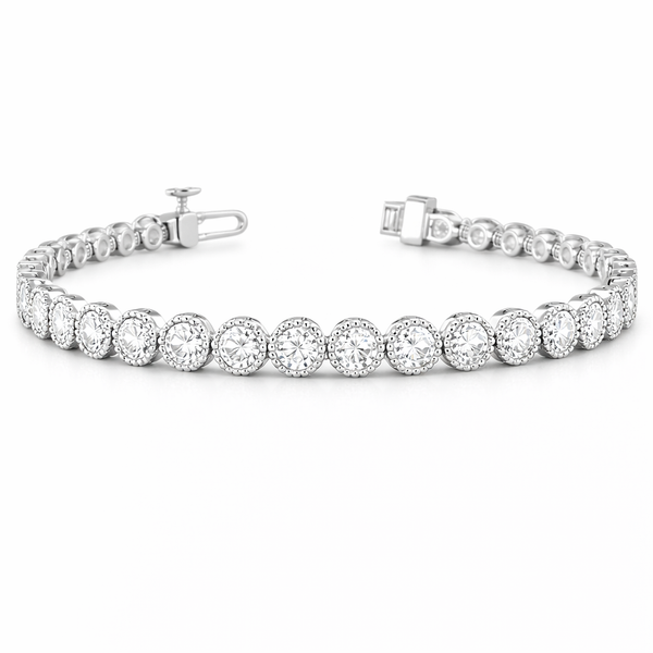 KENSINGTON | 5.22 Ct Round Diamond Tennis Bracelet in 18K Yellow Gold