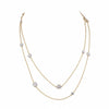 LACE  | 7.48 Ct Floral Diamond Double Strand Station Necklace in 14K Yellow Gold
