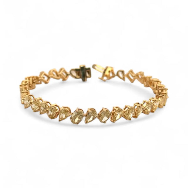 LAURA | 12.05 Ct MixShaped Diamond Tennis Bracelet in 14K Yellow