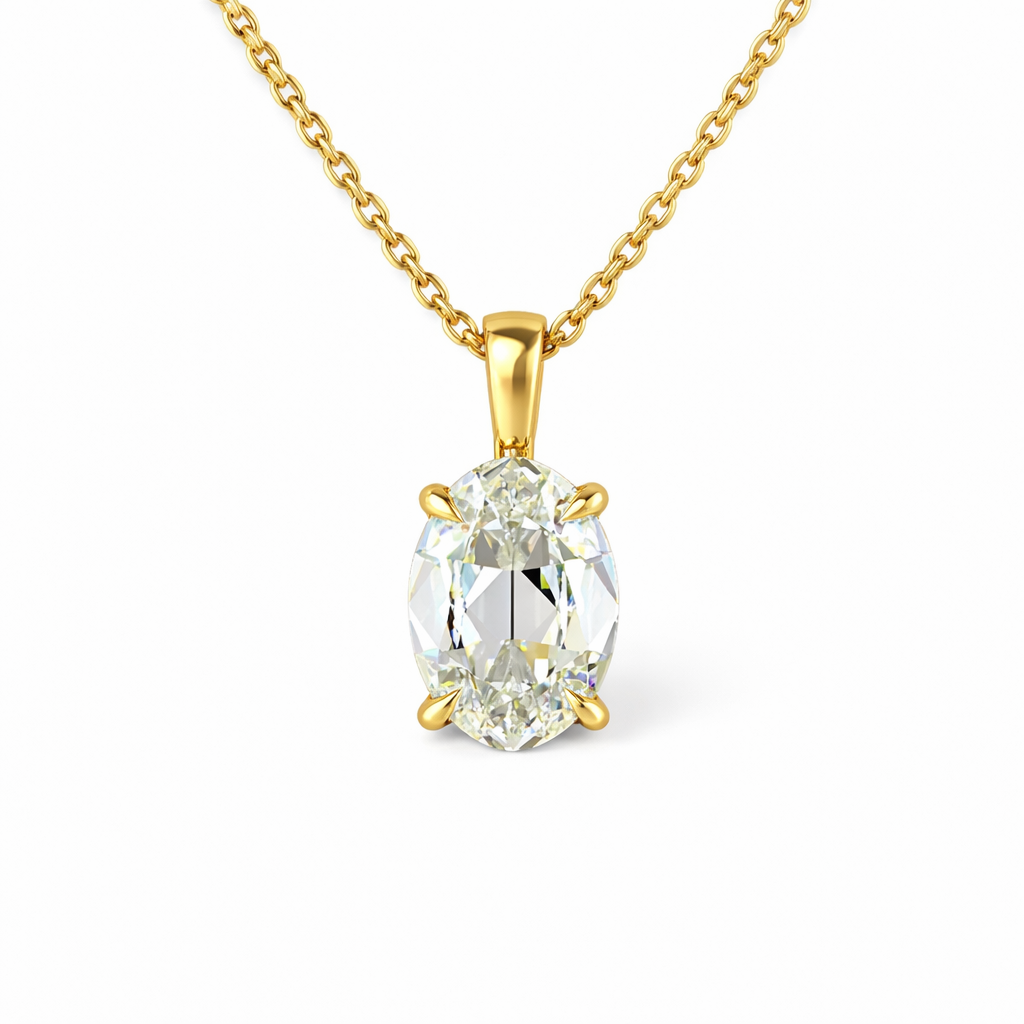 lenora | 2.07 ct antique oval pendant in 14k yellow  gold