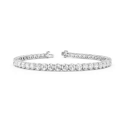 LEONORA | 16.18 Ct Round Diamond Tennis Bracelet in 14K White Gold