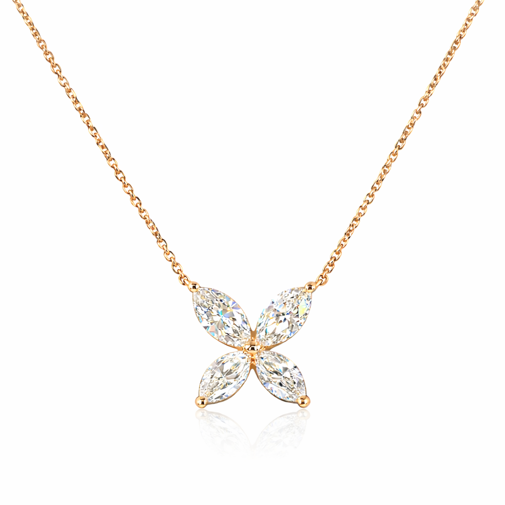 liora grace 2.15 ct marquise pendant 14k rose gold diamond