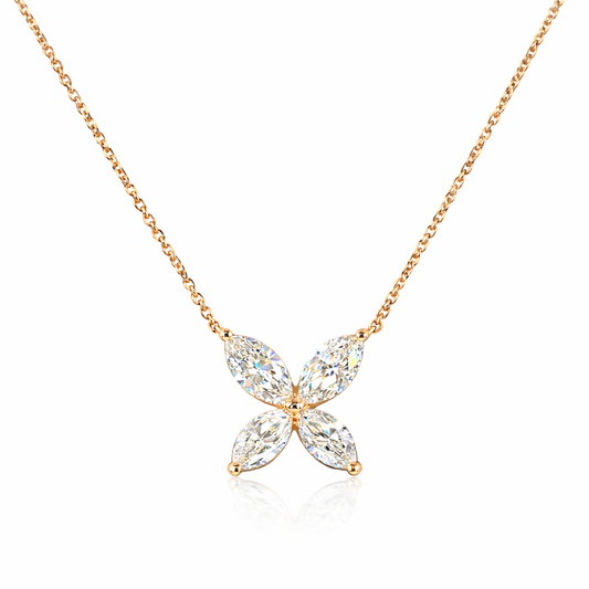 LIORA GRACE 2.15 Ct Marquise Pendant 14K Rose Gold Diamond