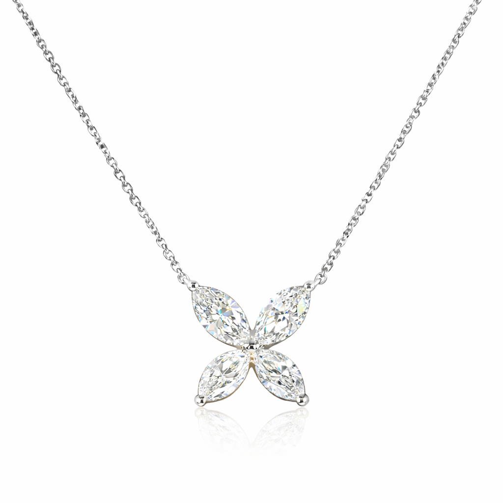 liora grace 2.15 ct marquise pendant 14k white gold diamond