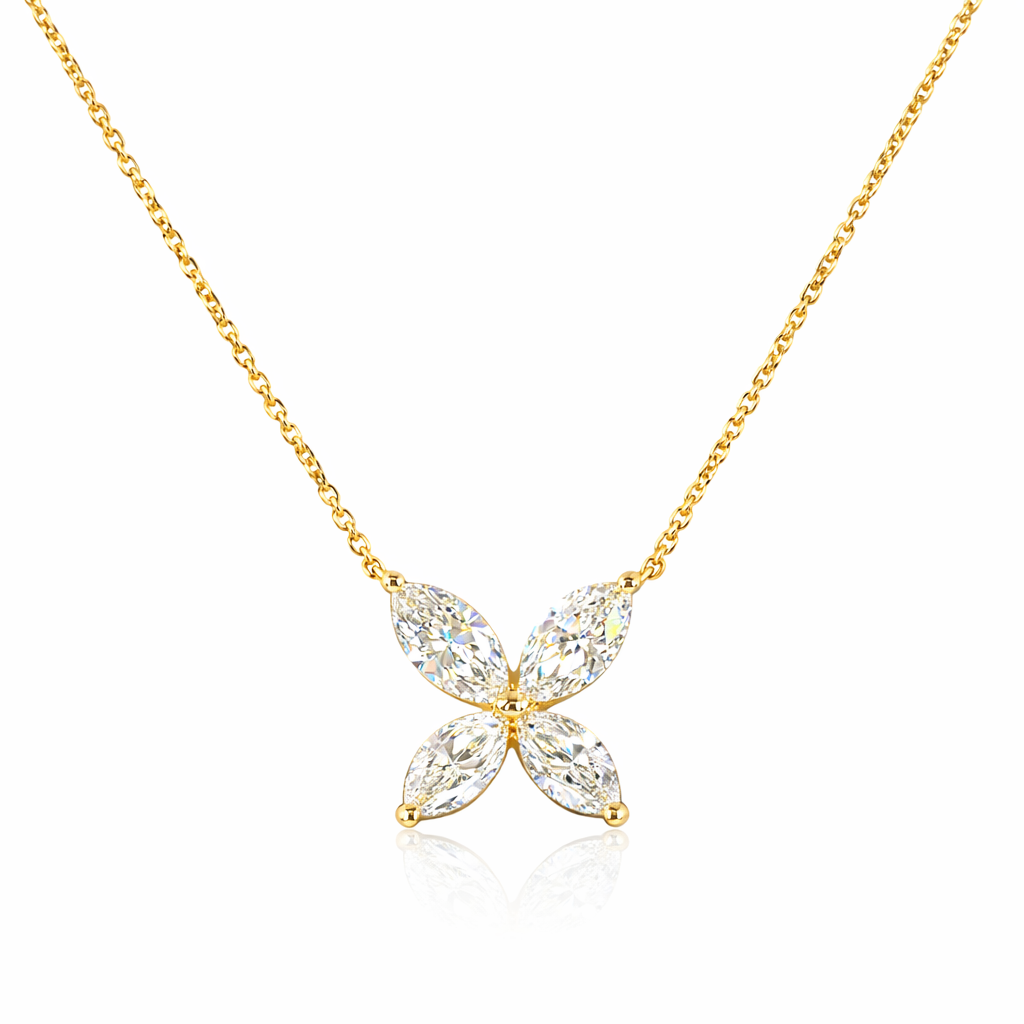 liora grace 2.15 ct marquise pendant 14k yellow gold diamond