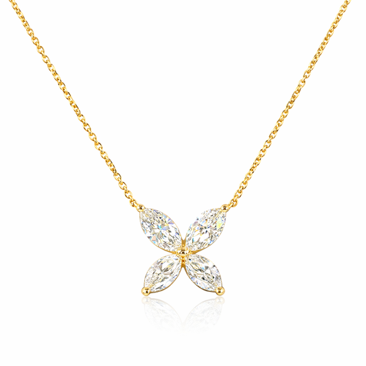 LIORA GRACE 2.15 Ct Marquise Pendant 14K Yellow Gold Diamond