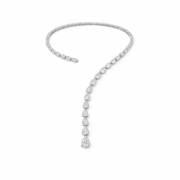 LIRIANNE | 33.47 Ct Pear Diamond Necklace in 14K White Gold