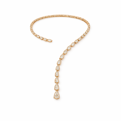 LIRIANNE | 33.47 Ct Pear Diamond Necklace in 14K Yellow Gold
