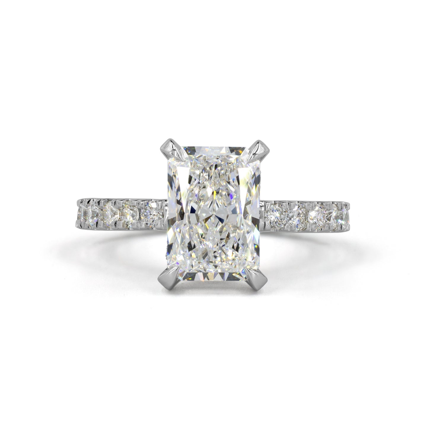 lumerra | 2.6 ct radiant hidden halo ring in 14k white gold - lab grown diamond