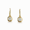 LUNA SOLEIL | 3.03 Ct 14K YELLOW GOLD Round Shape Hanging Earring - Lab Grown Diamond