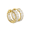 LUXOR | 6.68 Ct Radiant Diamond Huggies Earrings in 14K Yellow Gold