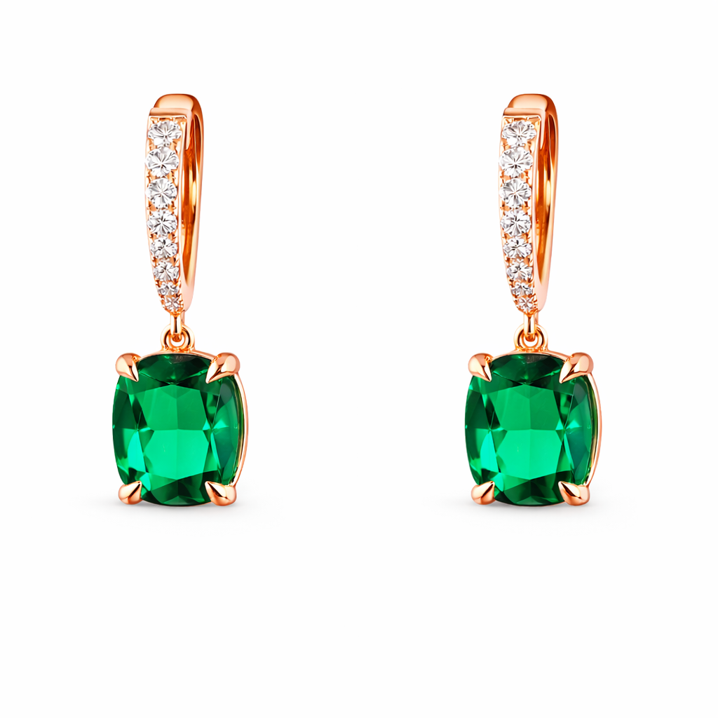marbella noir 5.09 ct mix hanging earrings 14k rose gold diamond