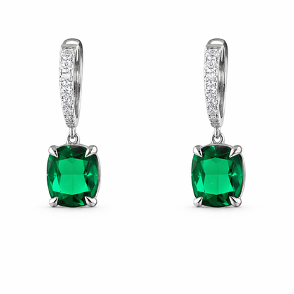 MARBELLA NOIR 5.09 Ct Mix Hanging Earrings 14K White Gold Diamond