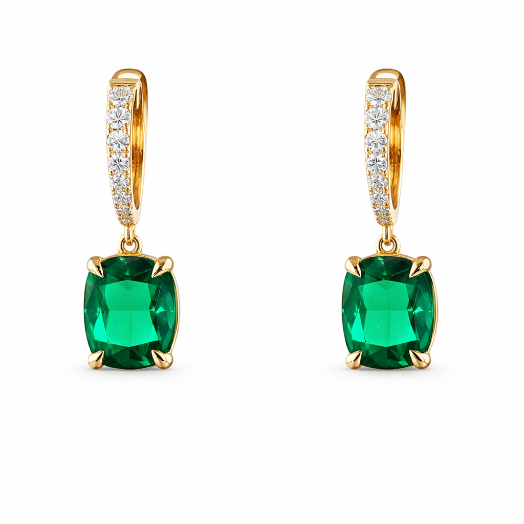 marbella noir 5.09 ct mix hanging earrings 14k yellow gold diamond