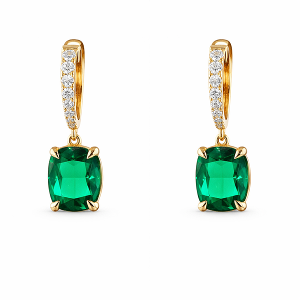MARBELLA NOIR | 5.09 Ct 14K YELLOW GOLD MIX Shape Hanging Earring - Lab Grown Diamond