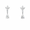 MARIBELLE | 3 Ct 14K WHITE GOLD Pear Shape Hanging Earring - Lab Grown Diamond