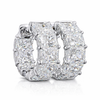 MARIVELLE | 4.88 Ct Radiant Diamond Huggies Earrings in 14K White Gold - Lab Grown Diamond