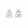 MARTINAE | 3 Ct Round Martini Diamond Stud Earrings  18K White Gold