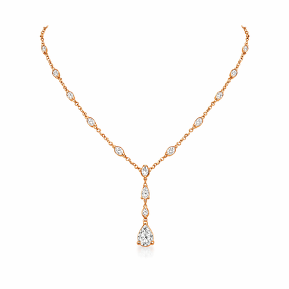 MELURA | 5.07 Ct Mixed-Diamond Necklace in 14K Rose Gold