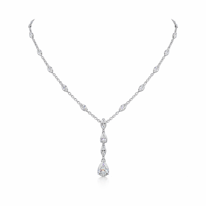 MELURA | 5.07 Ct Mixed-Diamond Necklace in 14K White Gold