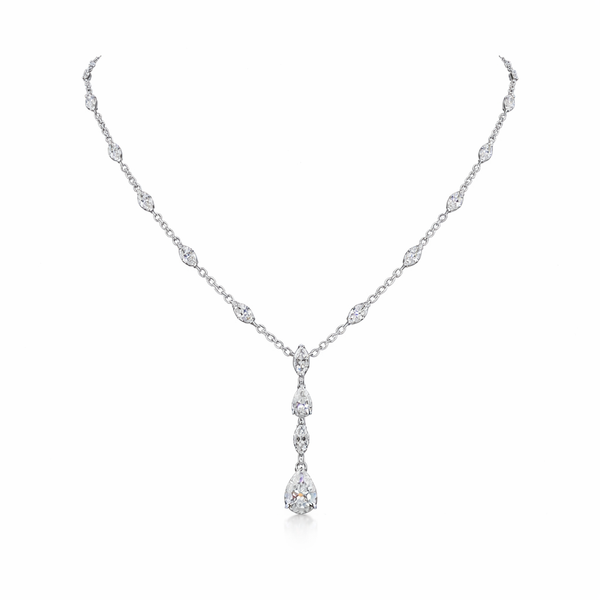 MELURA | 5.07 Ct Mixed-Diamond Necklace in 14K White Gold