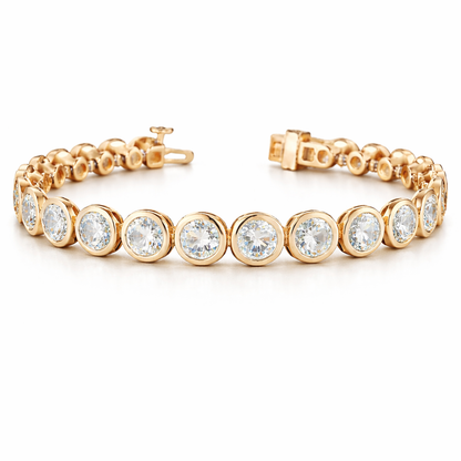 MONARCH | 20.13 Ct Round Diamond Tennis Bracelet in 14K Rose Gold
